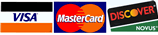 We take Visa, Mastercard, American Express and Discover